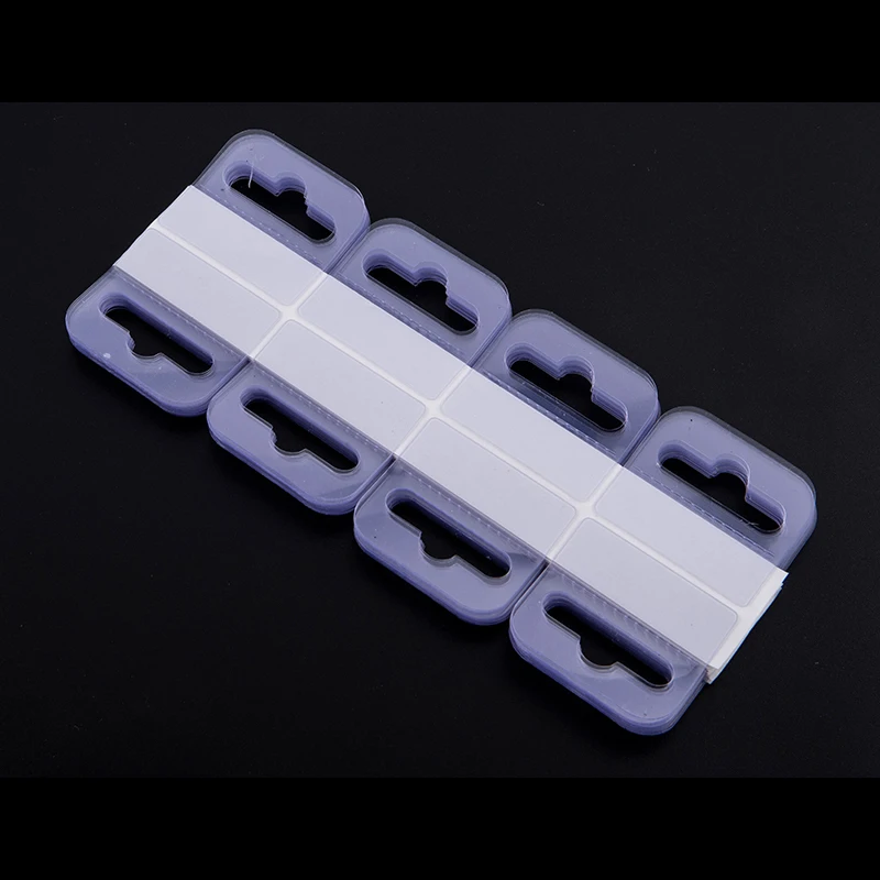 100pcs PVC Slot Hole Adhesive Hang Tabs Tags Hook Merchandise Package Box Bag Hangers Peghooks Display For Store Retail