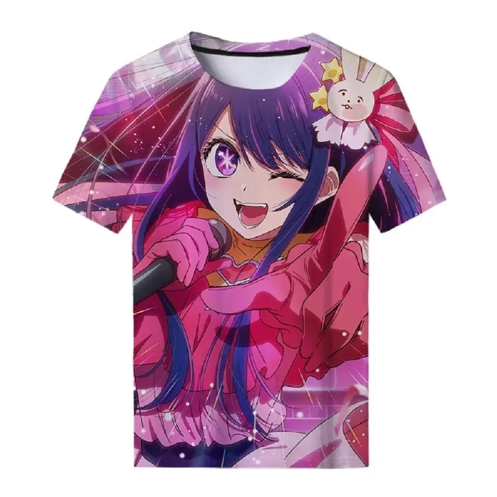 Oshi No Ko T-Shirt Anime Manga 3D Print Streetwear uomo donna Casual Fashion T-Shirt oversize Harajuku Kids Tees top abbigliamento