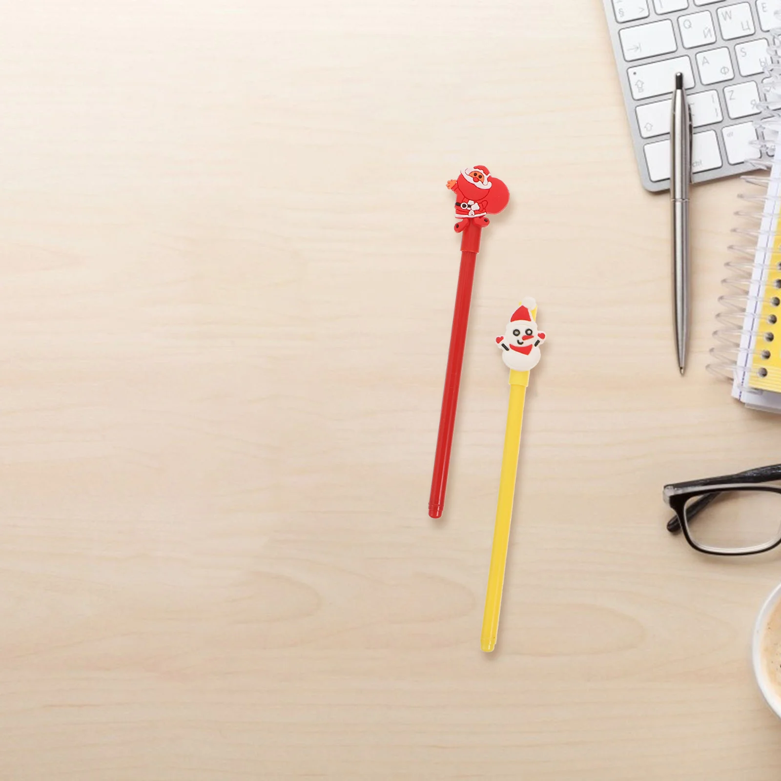 

16Pcs Christmas Gel Pens Creative Snowman Reindeer Santa Tree Shapes Office Student Writing Supplies Smooth Ink