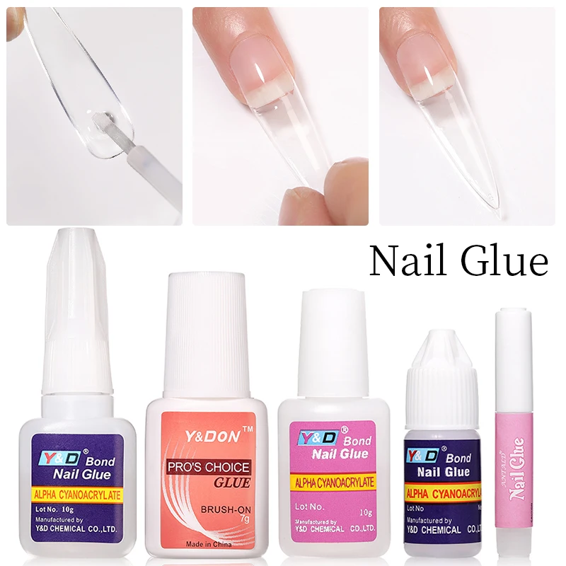 New 1 Bottle Nail Art Glue Fast-Dry Adhesive Acrylic Art False Tips 3D Decoration Nail Tips Nail Rhinestone Glue Adhesive Tools