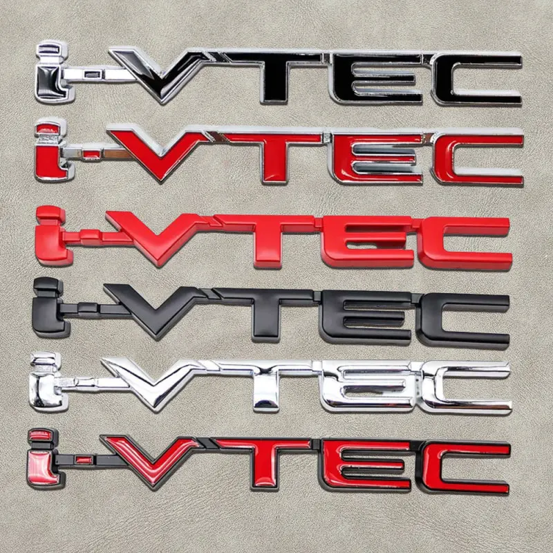 Insignia con logotipo de i-VTEC con letras de aleación de Metal 3D, emblema adhesivo para maletero trasero de coche, accesorios para Honda City Civic Accord Jazz CRV, 1 ud.