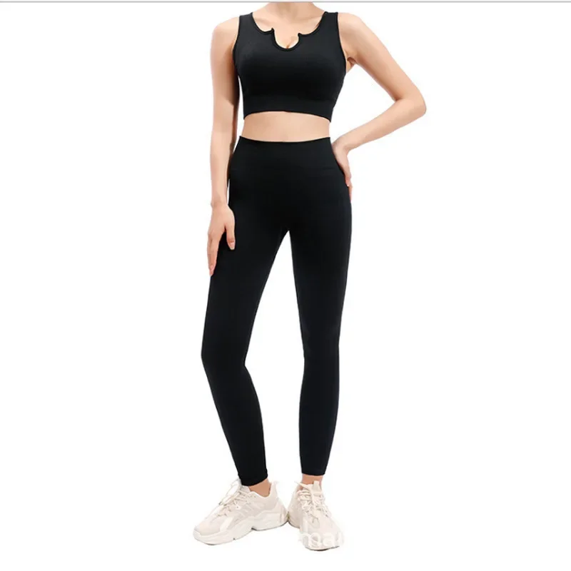 โยคะกางเกงเกลียวไม่มีรอยต่อยืดหยุ่นสูงกระชับBreathable Breathable Quick Dryingสวมใส่ด้านนอกกีฬาด้านล่างฟิตเนส 9 กางเกง