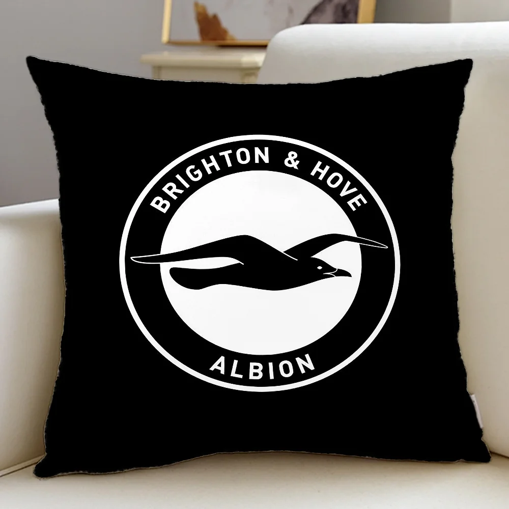 Football Decorative Pillow Covers Decorative Luxury B-Brighton Hove AlbionS Room Decorating Items Living Room Decoration Home