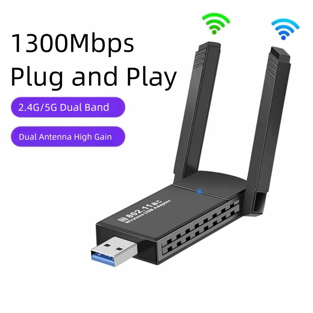 

Беспроводная сетевая карта 1300 м, 2,4G/5 ГГц, двухдиапазонный адаптер PCIE Wi-Fi, антенный привод, бесплатный USB-адаптер Wi-Fi для компьютера/телефона/планшета