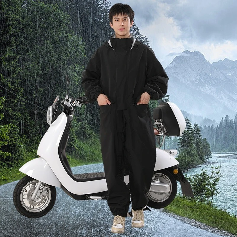 

Electric vehicle raincoat long full body rainstorm protection adult outer wear one-piece men's riding takeaway rider motorcycle