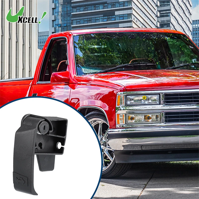 Uxcell wewnętrzny uchwyt maska samochodu do chevroleta do GMC dla cadillaca C3500 C1500 czarny