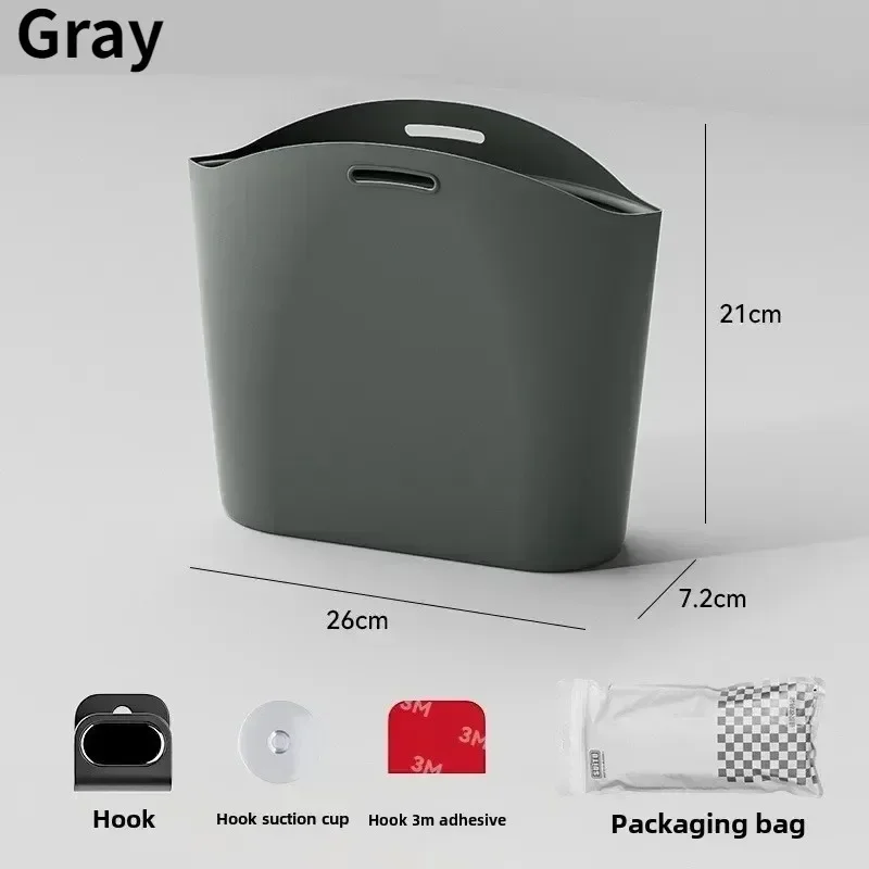

Portable Foldable Car Silicone Waste Bin Universal Hanging Trash Bag Wet Dry Auto Seat Back Storage Organizer
