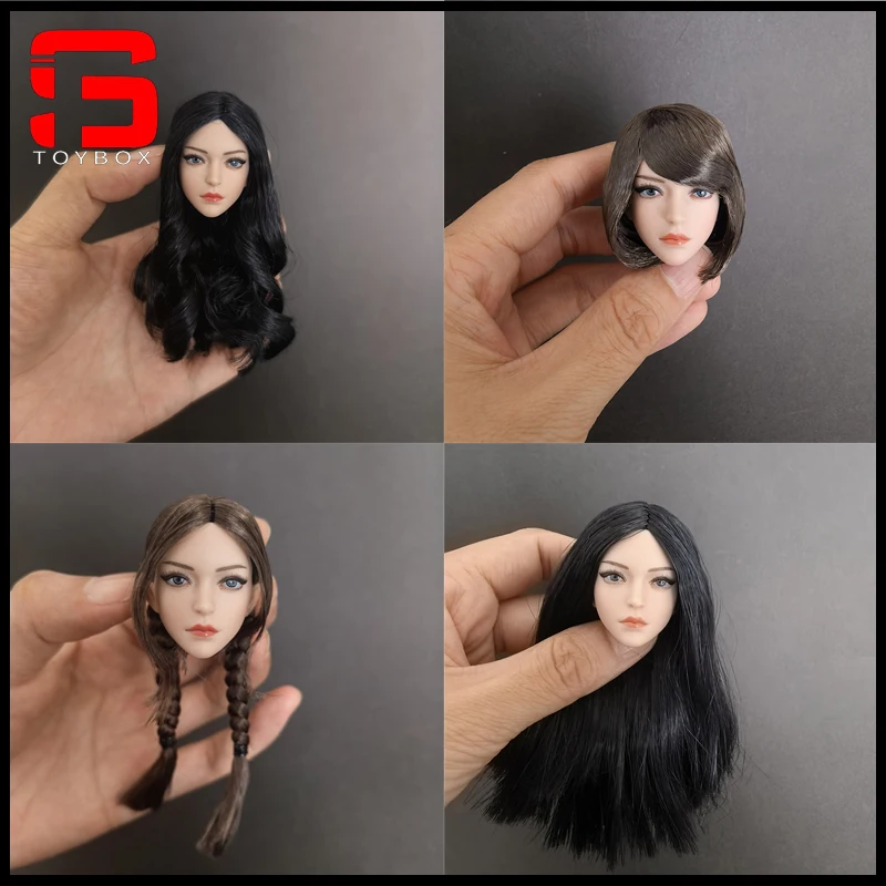 YMT049 1/6 Skala Niebieskie Oczy Piękność Cheng Głowa Rzeźba Żołnierki Pasuje do Ciała Figurki Akcji 12''