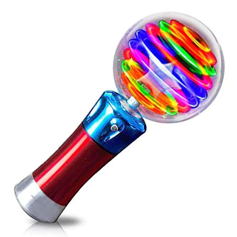 

Spinning Light Up Toy Wand Magic Ball with LED Lights, Sensory Spinner for,Party Favors and Classroom Prizes, Autism-Friendly G