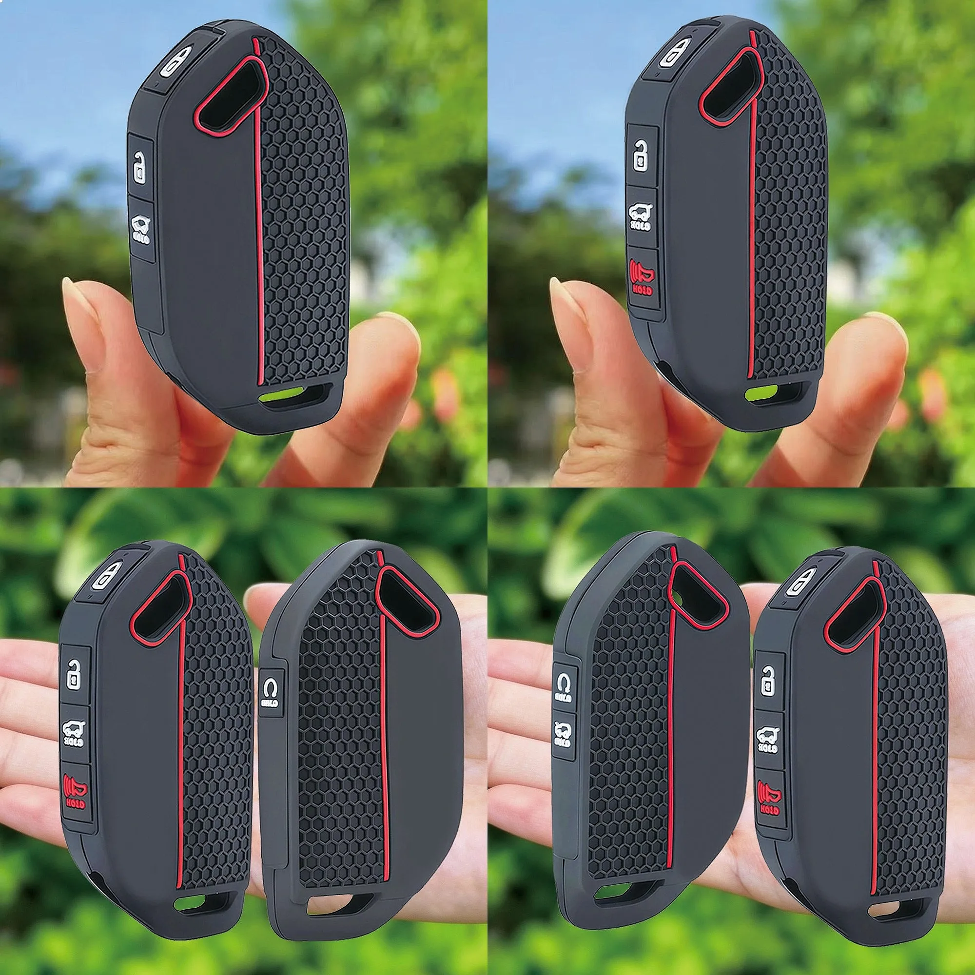 4/5/6 Buttons Silicone Car Key Case Cover Fob Holder For Kia Picanto Sorento MQ4 Carnival KA4 Morning K5 Carens 2024 EV5 EV9