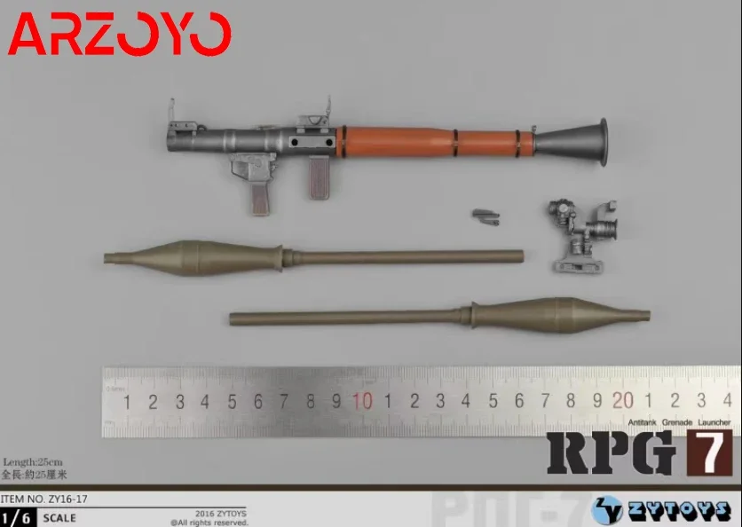 ZYTOYS ZY16-17 1/6 skala RPG-7 pistolet broń Model Fit 12 ''mężczyzna kobieta figurka ciało zabawka