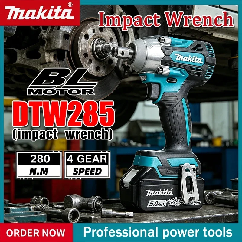 Makita DTW285 Tools Impact Wrench Machine Brushless Cordless Electric Wrench High Torque Rechargable Tool For Makita 18V Battery image 2