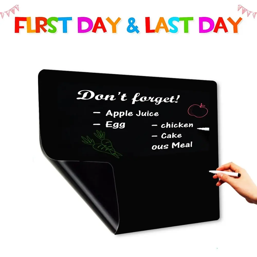 

Household Drawing Board PET Blackboard Stickers Schedule Magnetic Magnetic Drawing Board 30*21cm Black Kids Gifts