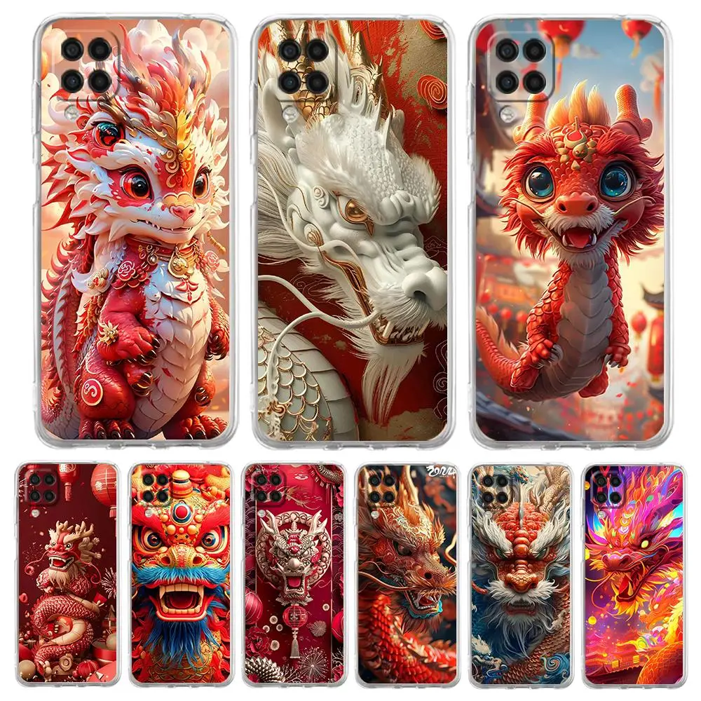 

Cartoon Dragon Phone Case for Samsung Galaxy A13 A22 A32 A52 A53 A72 A51 A71 A11 A31 A41 A01 A21S 5G Transparent Shell Capas Bag