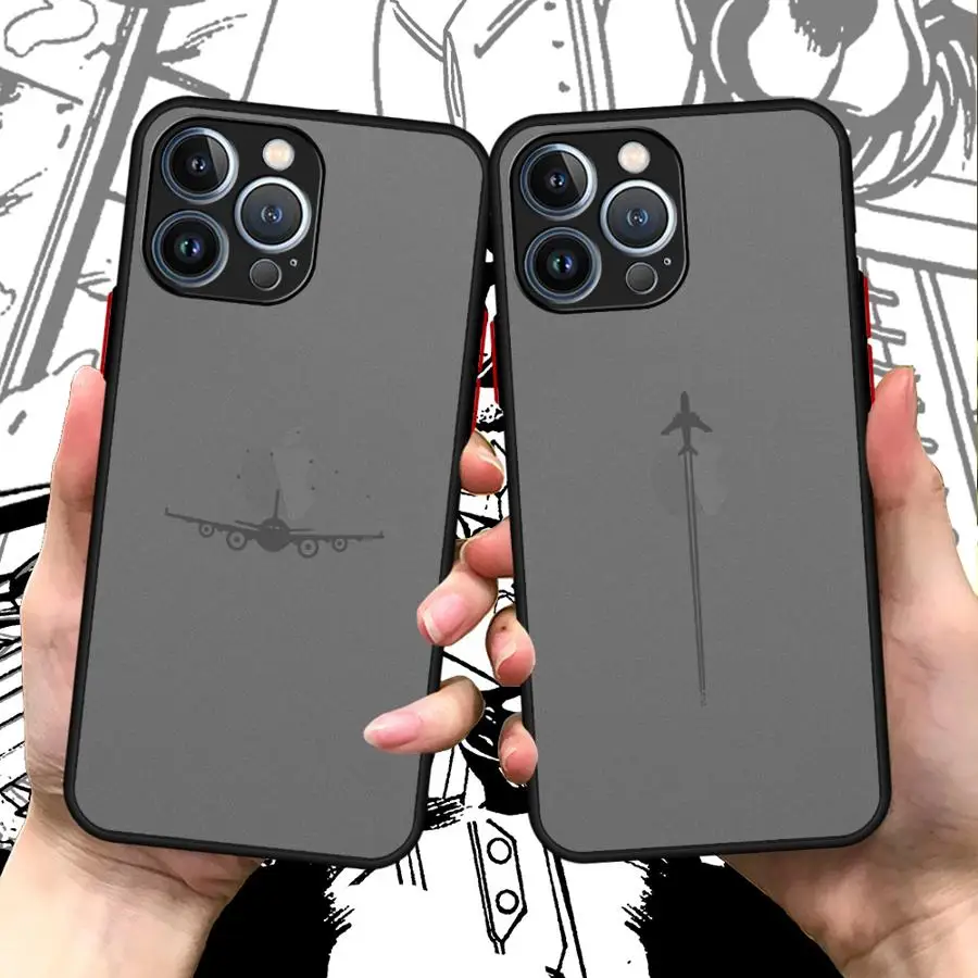 Premium Airplane Pattern Phone Case for Apple iPhone 16 14 Pro XR 15ProMax 13 Mini SE 7 8 Plus 12 11 Pro XS Max 14 Cover Hard PC view 2