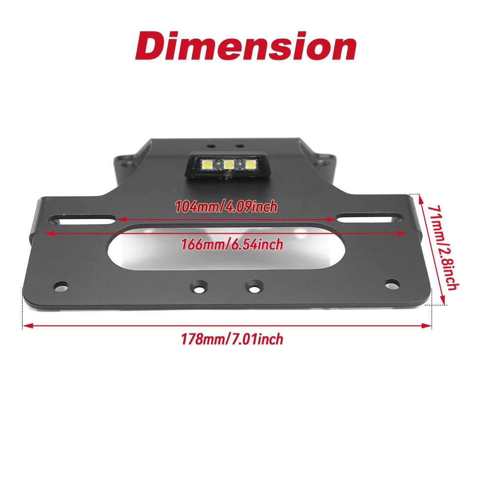 For YAMAHA TENERE 700 XTZ690/ Rally/ World Raid/World Rally T7 Rear Tail Tidy Fender Eliminator Kit License Plate Holder Bracket