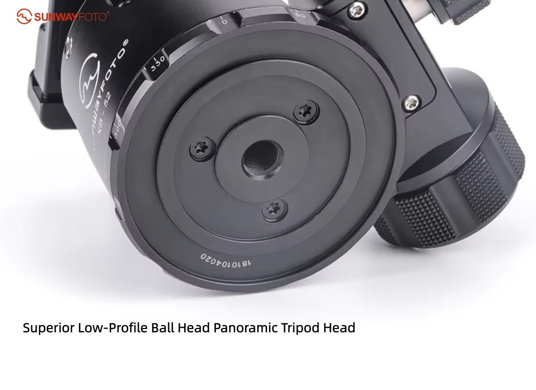 Sunwayfoto Superior Low-Profile Ball Head Panoramic Tripod Head with Clamp DLC-60 Tripod with Arca-Swiss Quick Release Plate