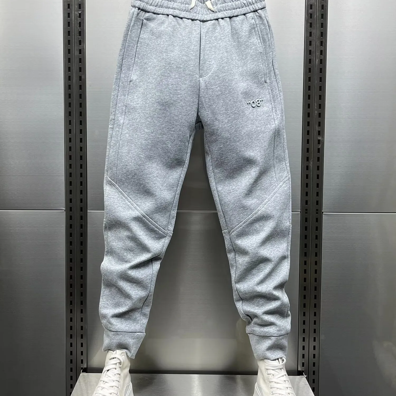 Men's Joggers Casual Pants Korean Sweatpants Workout Running Gym Fitness Grey Sports Trousers Men Clothing Letter Embroidery