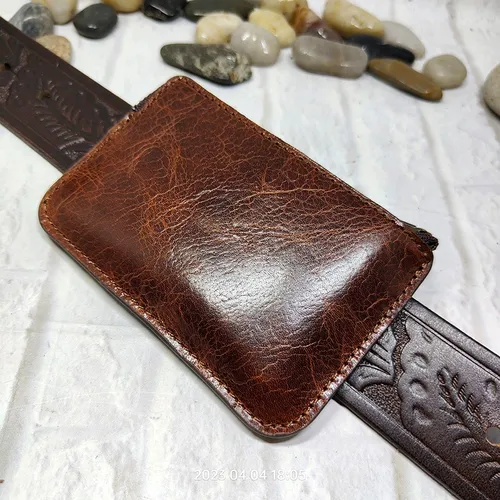 Mini riñonera de cuero genuino con cremallera, riñonera delgada, tarjetero pequeño para tarjetas de identificación, billetera para licencia de conducir, LHD