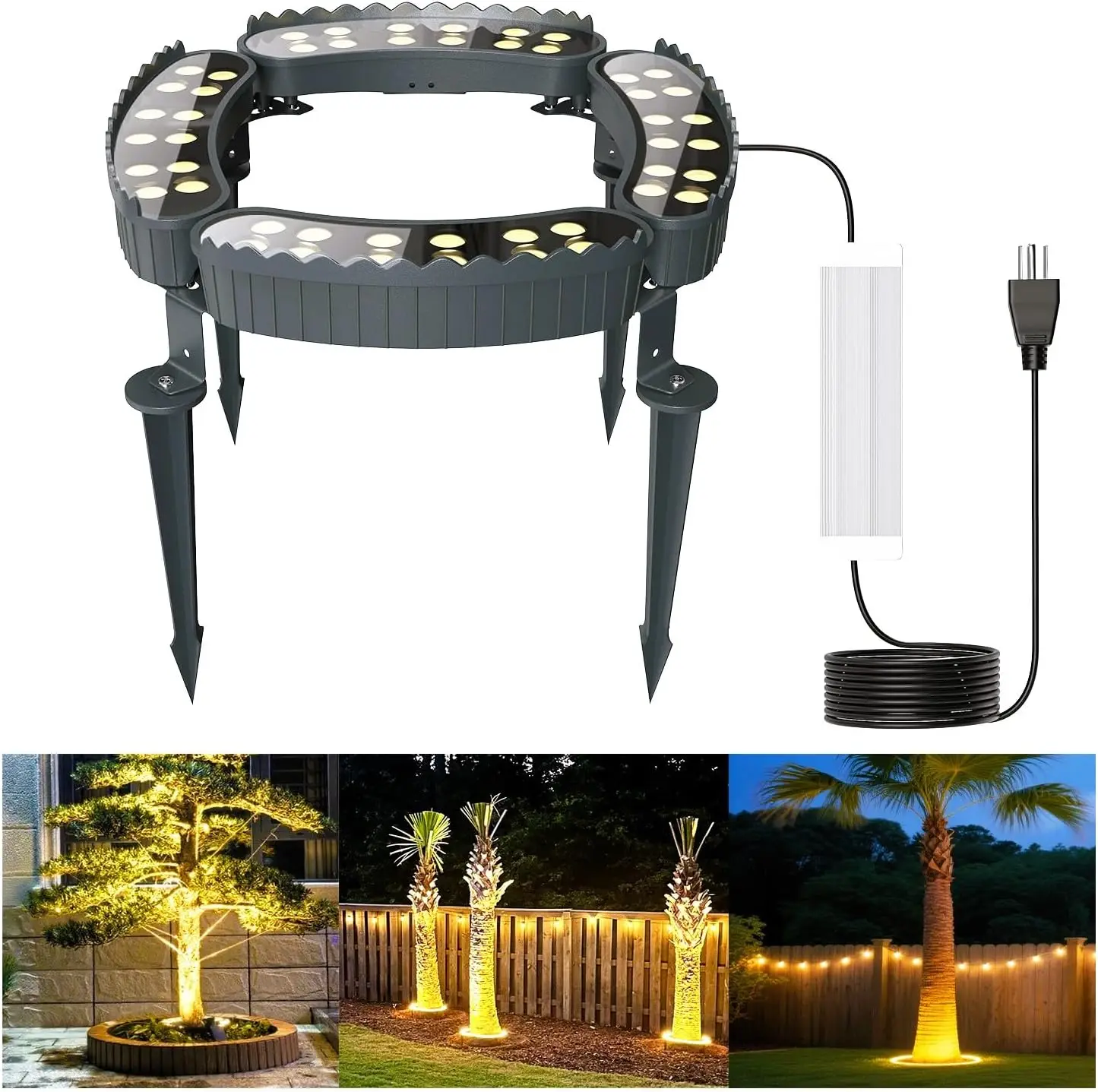 أضواء كاشفة من الألومنيوم مع قابس محول، إضاءة مناظر طبيعية ذات جهد منخفض، أضواء كاشفة خارجية، IP65، 48W، 60W، 72W، DC24V #2