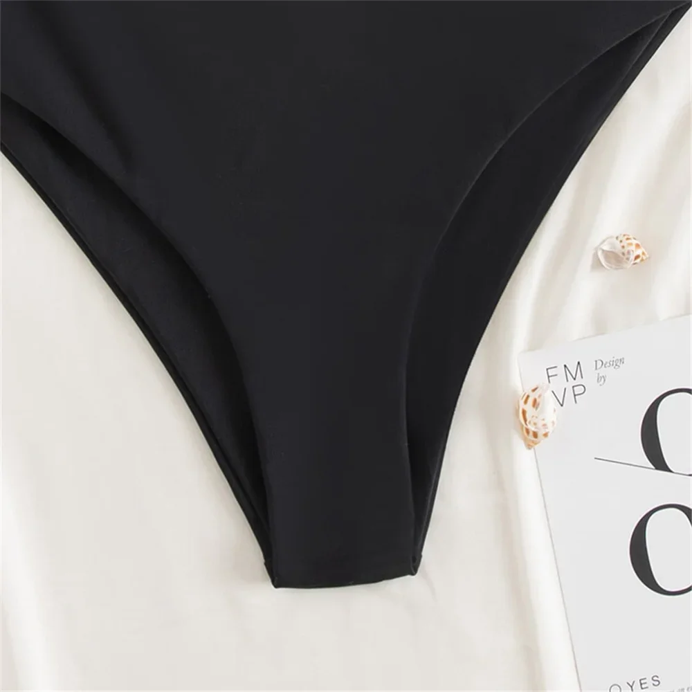 Sexy Ruffled Tankini Drawstring Back Bikini Bandeau Swimsuit Push Up Swimwears Thongs Women High Waist Beach Outfit Bathing Suit