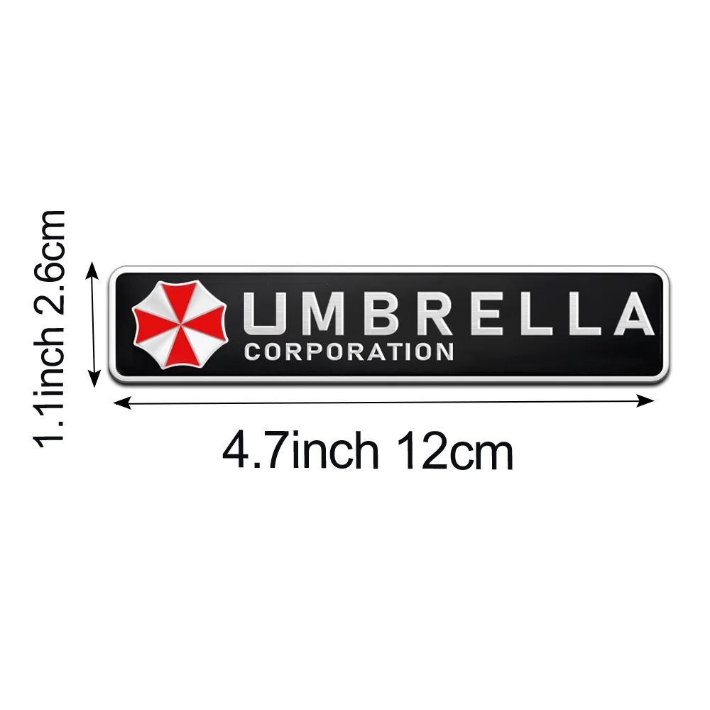 3D Car Styling Metal Aluminum Umbrella Corporation Emblem Car Body Fender Stickers Decoration