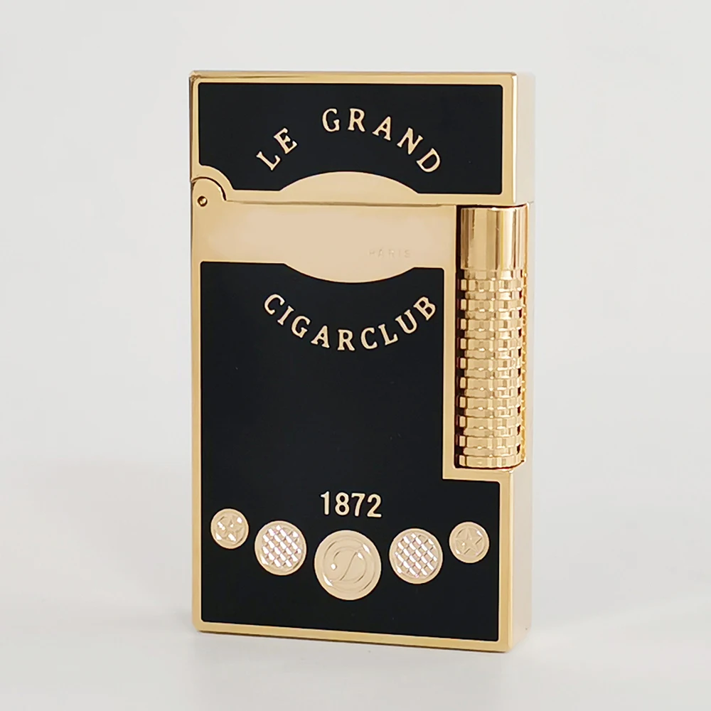 Le Grand Lighters Lacquer Cigar Club 1872 Pure Copper Retro Tobacco Smoking Gadgets For Male Brithday Gift Dupont