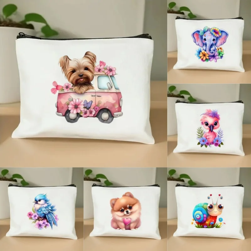 Colorful Animal, Owl, Elephant Cosmetic Bag - Cute Multifunctional Women's Zipper Bag, Jewelry Storage Bag