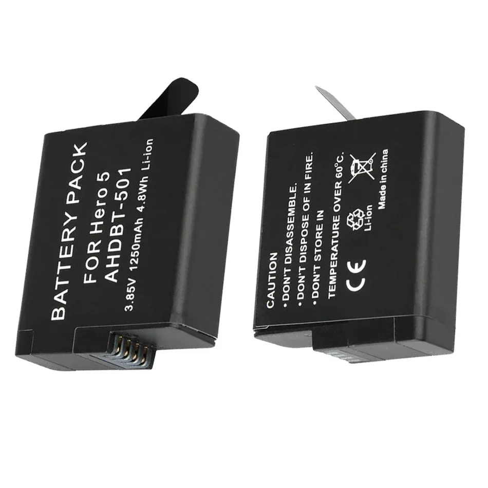 Digital Battery For GoPro Hero 7 6 5 AHDBT-501 1250mAh