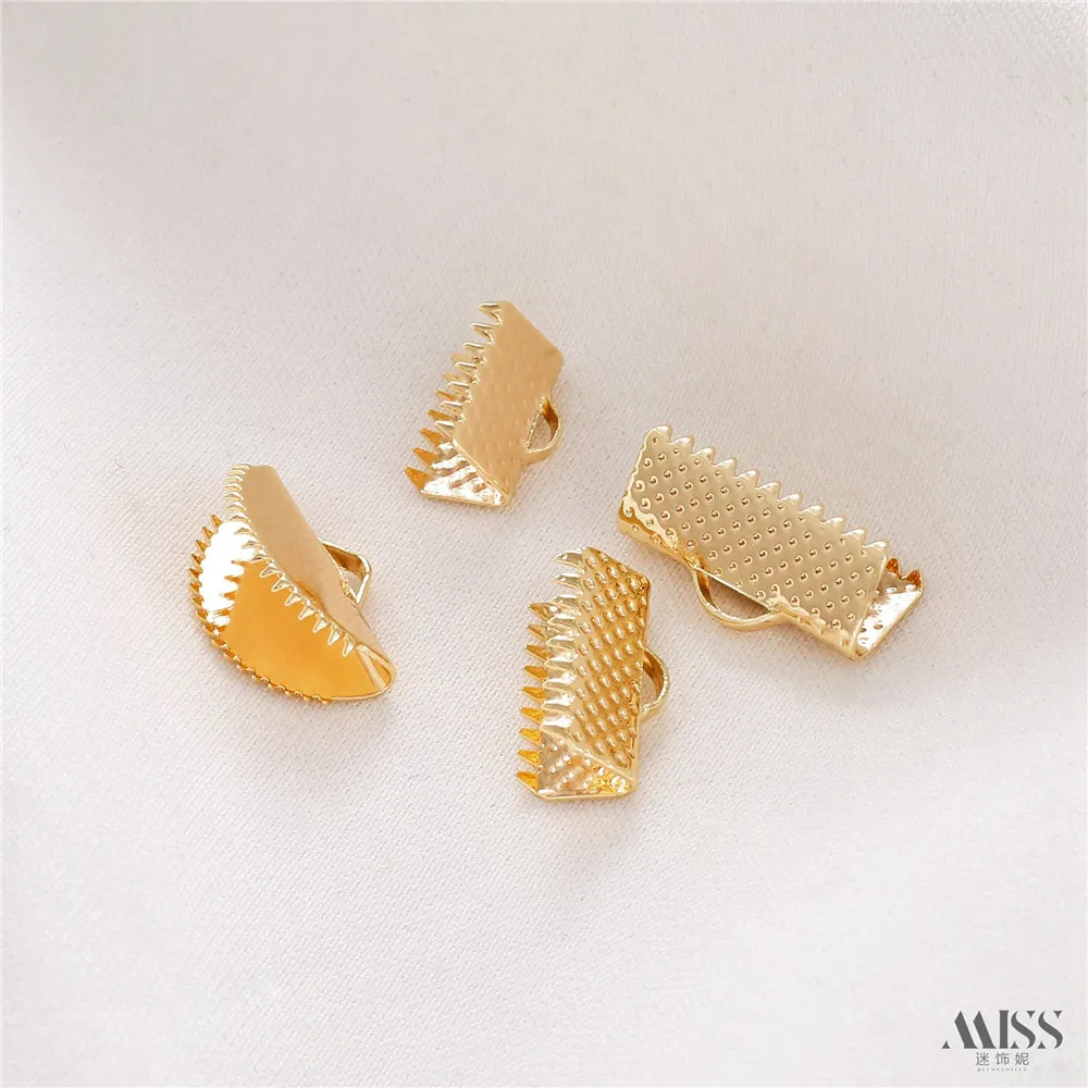 14K Gold Color Rope Clip Horse Mouth Clip Ribbon Tail Clip Horse Boy Buckle Webbing Line Buckle Leather Rope Clip DIY Accessorie