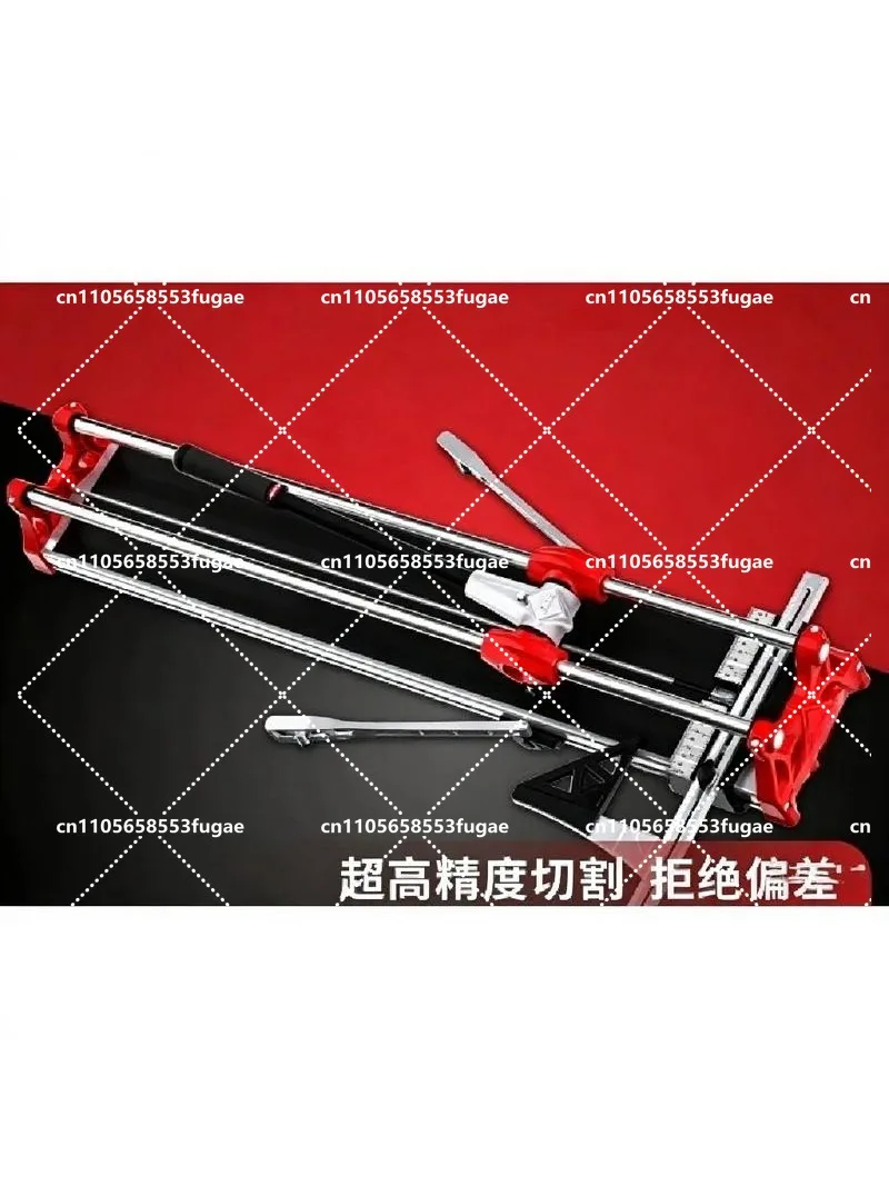 Manual Single-Track Tile Cutter, High-Precision Push Cutter for Floor and Wall Tiles, Stable Base for Clean Cuts