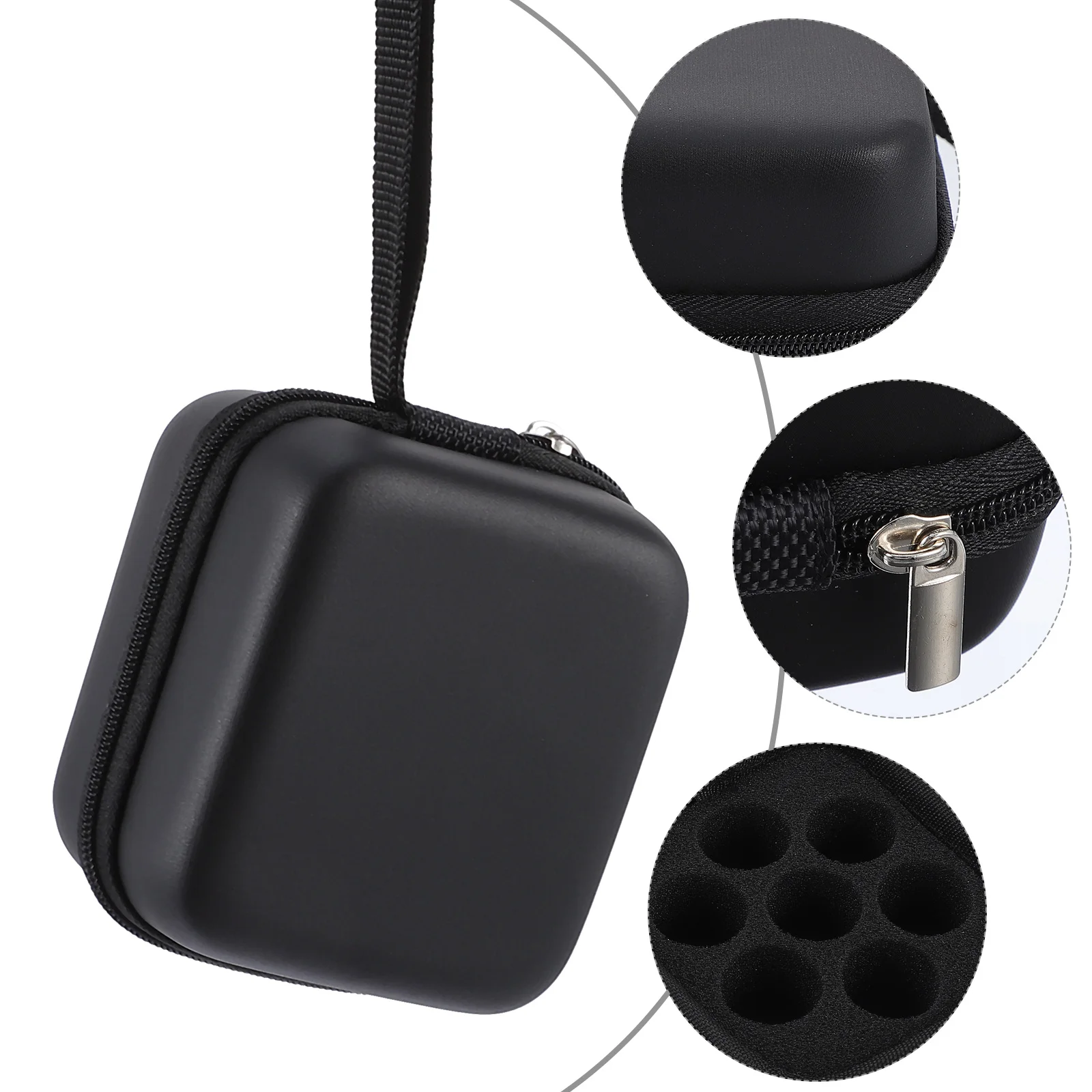 

Essential Oil Box Travel Organizer PU Material Durable Mini Brush Holder Essential Oil Storage Pouch Bag