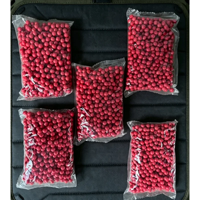 Outdoor Game Blaster Refill Parts 7mm Red Soft Rubber Round Beads 500Pcs Smooth Spherical Replacement Rubber Balls