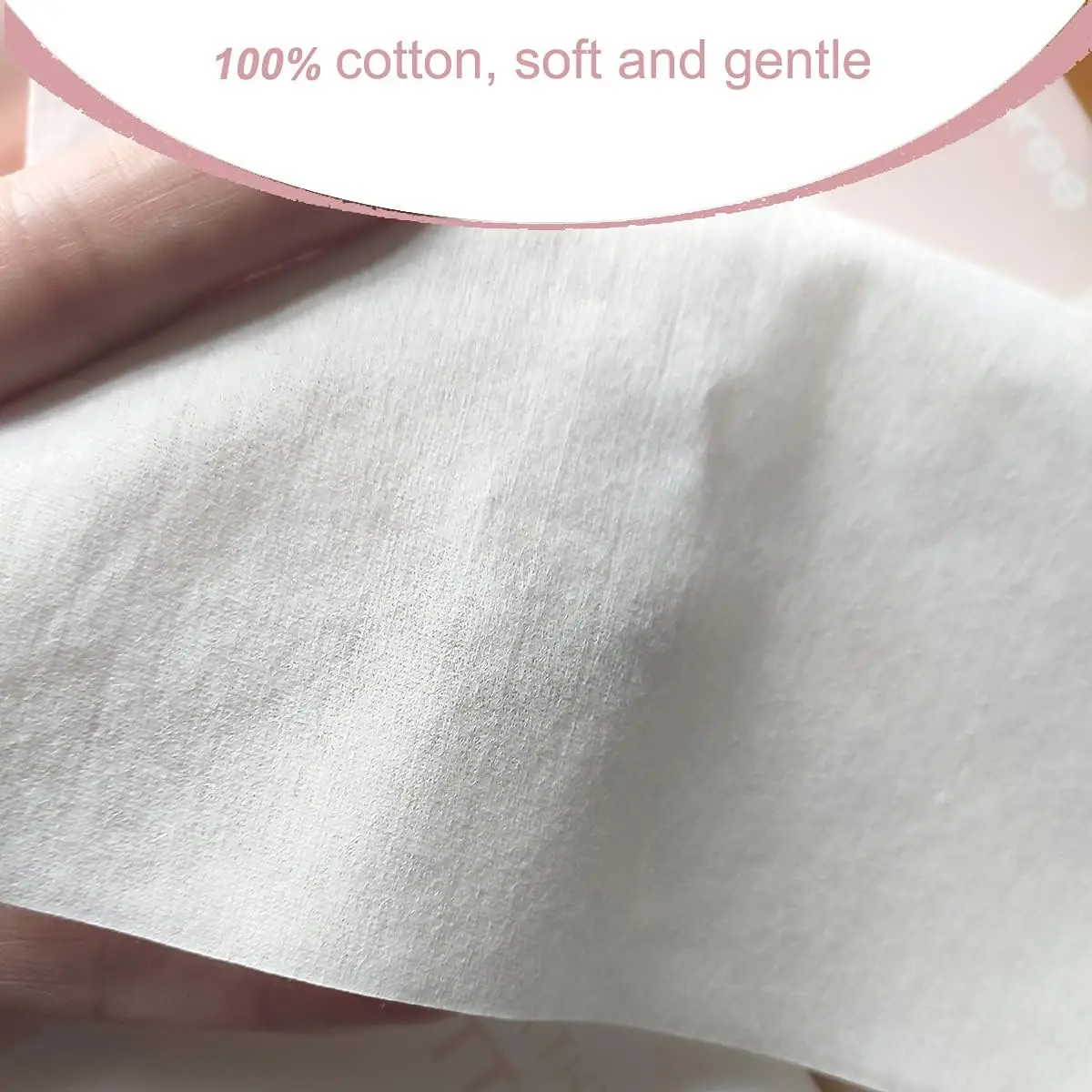 Extra Thick Dry Wipes 100% Cotton Lint-Free Tissues for Face Baby Care Travel 5 Pack view 3