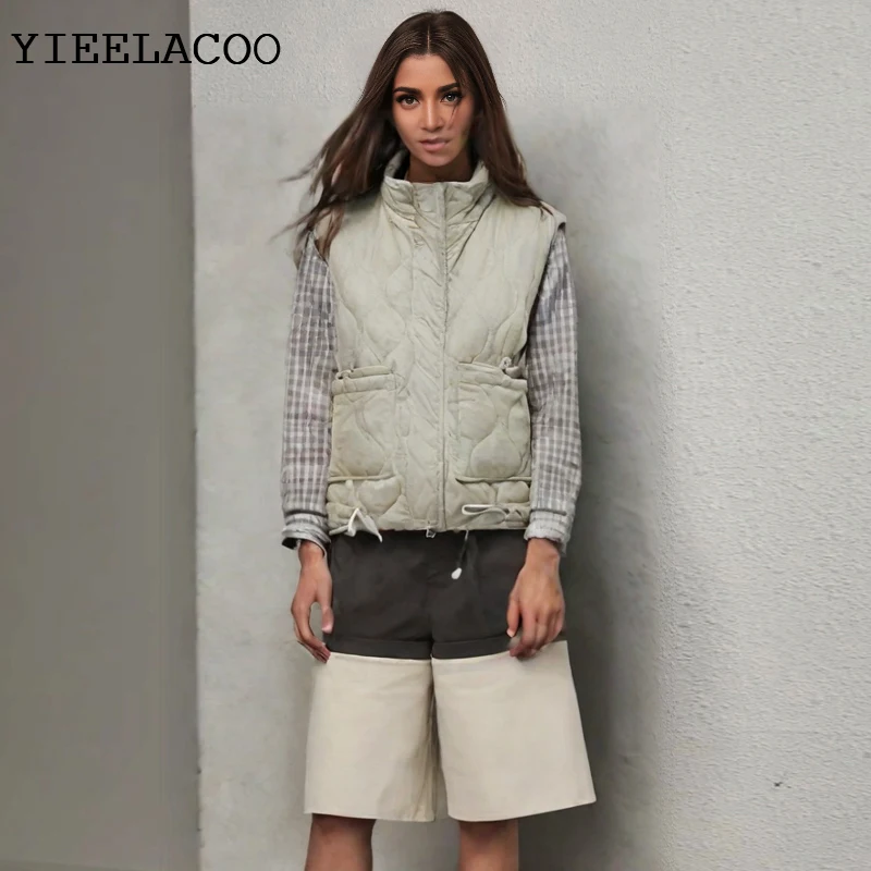 

Женская куртка без рукавов цельное весенне-осеннее пальто классика Модный, повседневный, универсальный, простой, свободный хлопковый жилет