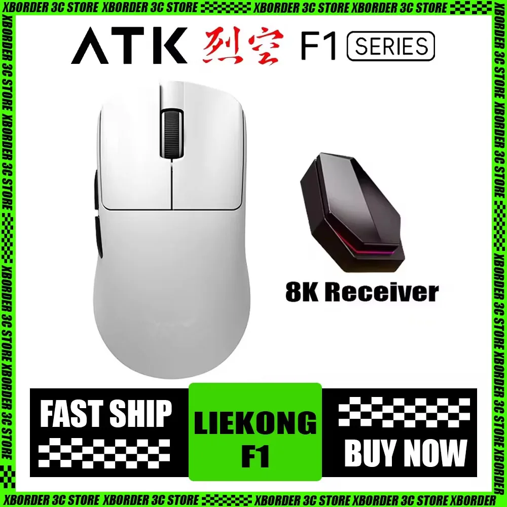 

Atk Blazing Sky F1 Mouse Liekong F1 8k Paw3950 Sensor Double Fps Wireless Gaming Mouse Smartspeed Lightweight Mice Pc Gamer Gift