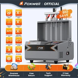 FOXWELL JT400 GDI/EFI/FSI Car Fuel Injector Cleaner Machine 4-Cylinders Heated Ultrasonic Injector Cleaning Fuel Injector Test