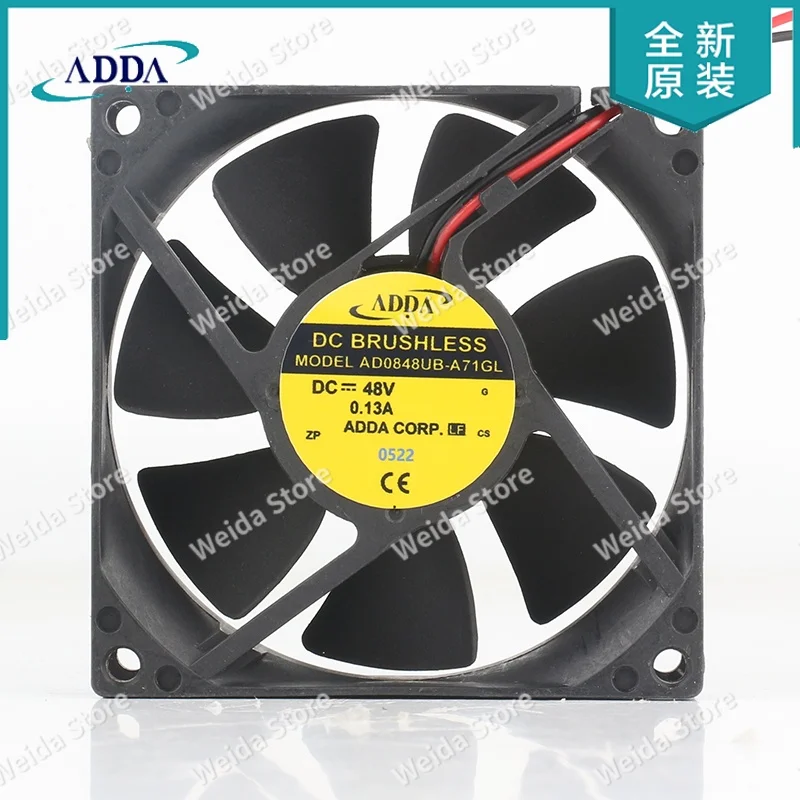 ADDA AD0848UB-A71GL 5V 12V 24V DC 48V 0.13A AC EC 8025 80X80X25MM 8CM inverter Ultra-high speed elevator Accessories cooling fan