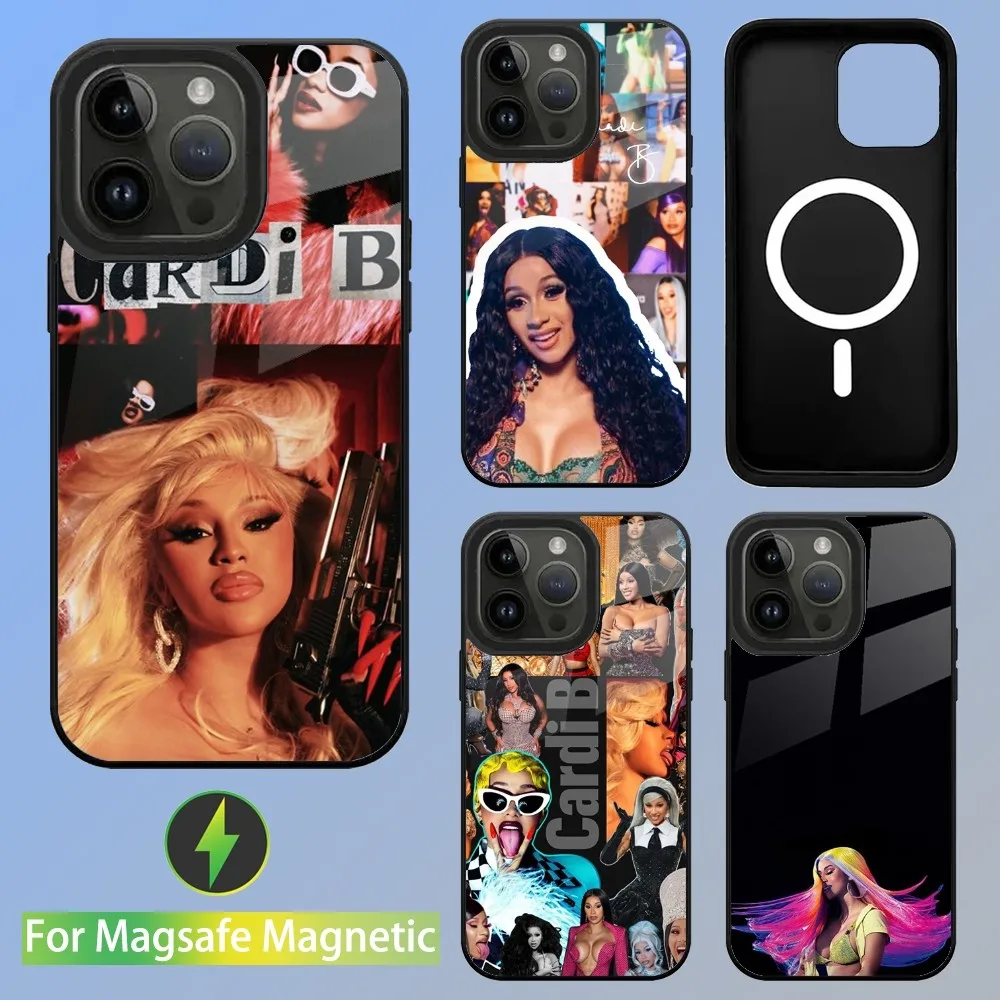 

Cardi B Rapper Phone Case For iPhone 15,14,13,12,11,Plus,Pro,Max Mini Magsafe Magnetic Wireless Charging