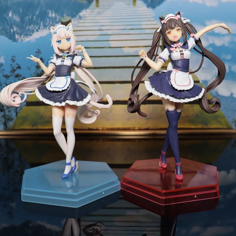 

Nekopara Chocola Vanilla KO Action Figure Cute Character Models Desktop Ornaments Trendy Toys Kawaii Chassis Statue Otaku Gift
