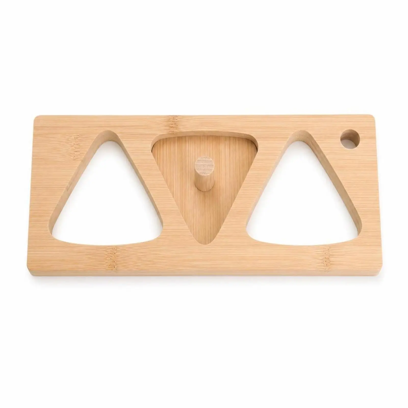 Handy Wooden Rice Mold for Japanese Kitchenware Triangular Cavities and Press Tool for Shaping Delicious Bento Rice Balls