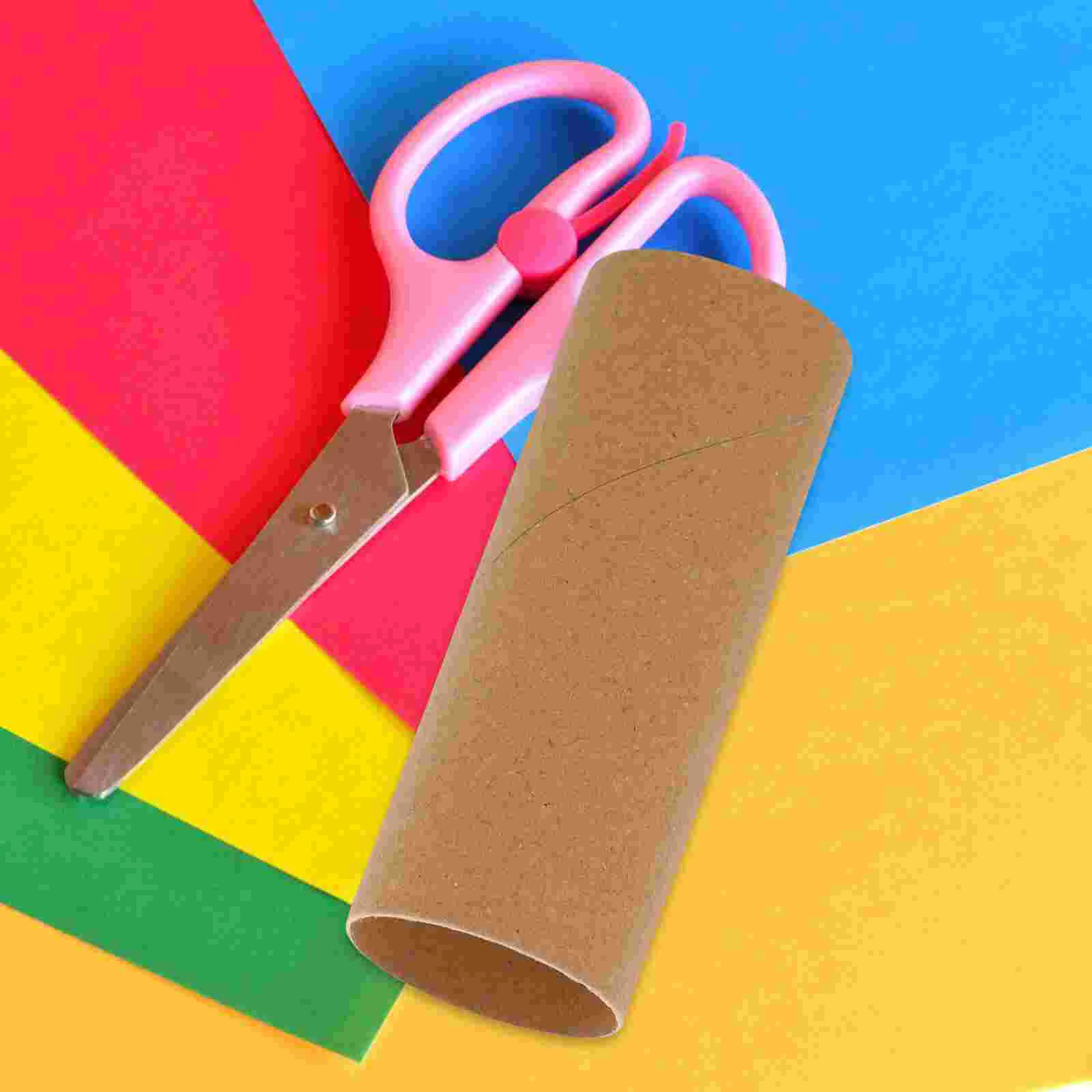 20 pçs artesanato tubo de papelão diy artesanato fazendo ferramenta crianças projetos de papel sala de aula para