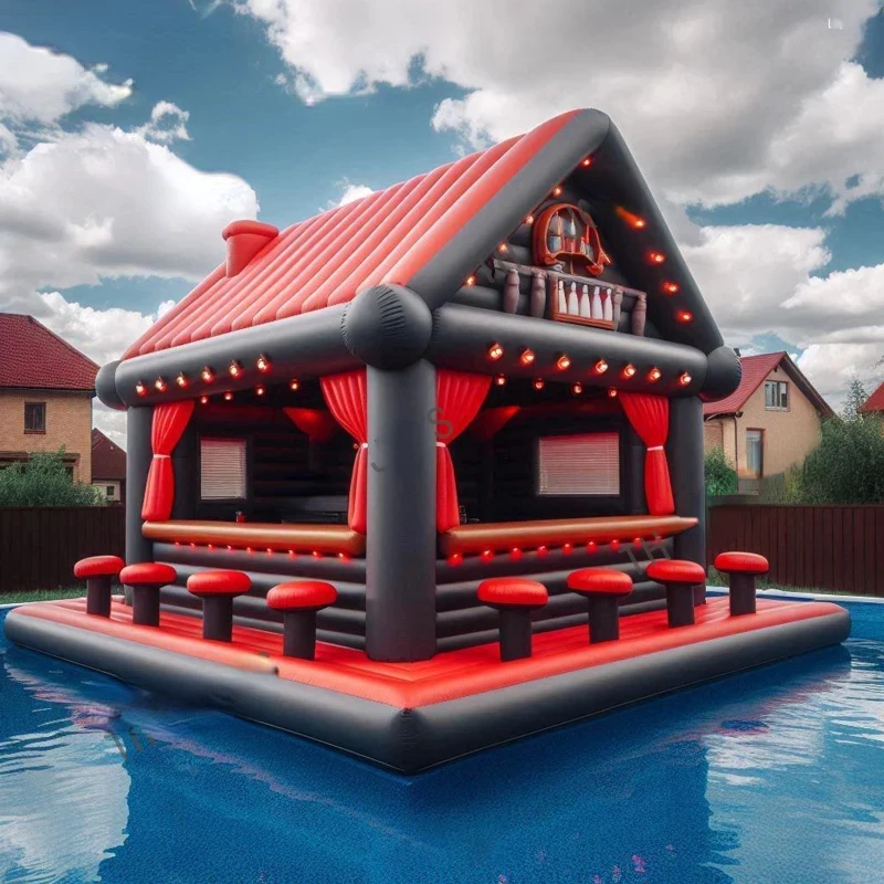 Factory Customized New Design Premium Large Inflatable Water Pool Bar New Bar Leisure Party Platform for Home