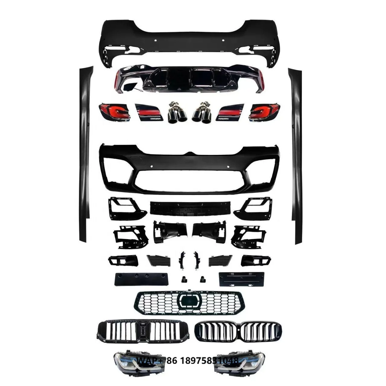 

For 5 Series G30 G38 2018-2020 Upgraded to New Style M5 2021-2023 Surround Bodykit Car Modification Upgrading