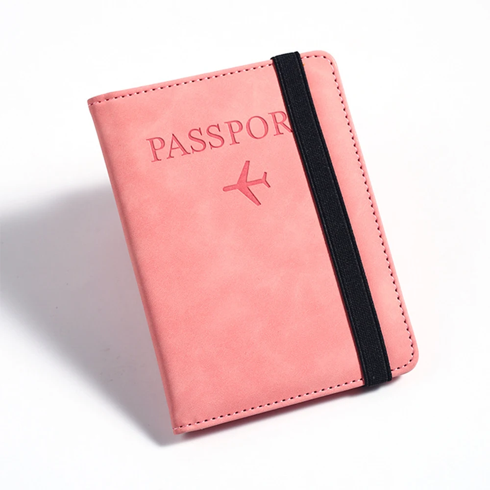 Personalisierter PU-Herren-RFID-Passhalter im 2-Style-Umschlag-Design, Flugzeugmuster Bedruckte Diebstahlsichere Passbörse, Minimalistisch – Detail 7