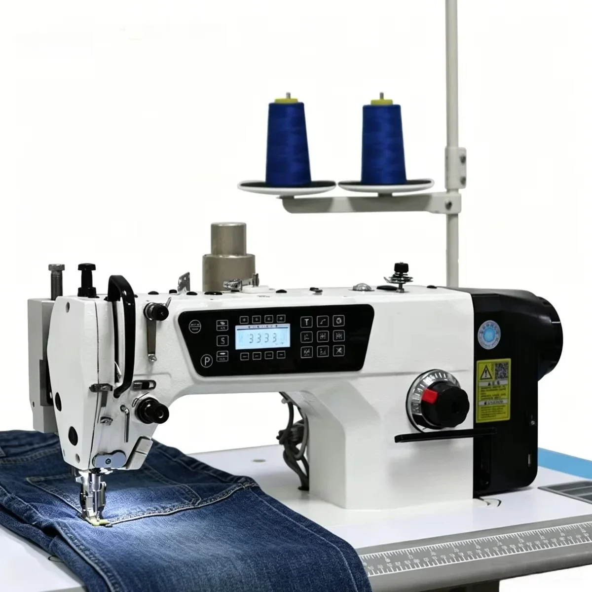 Industrial Sewing Machine 5mm Pitch Direct Drive for Stretch Fabrics Heavy Duty