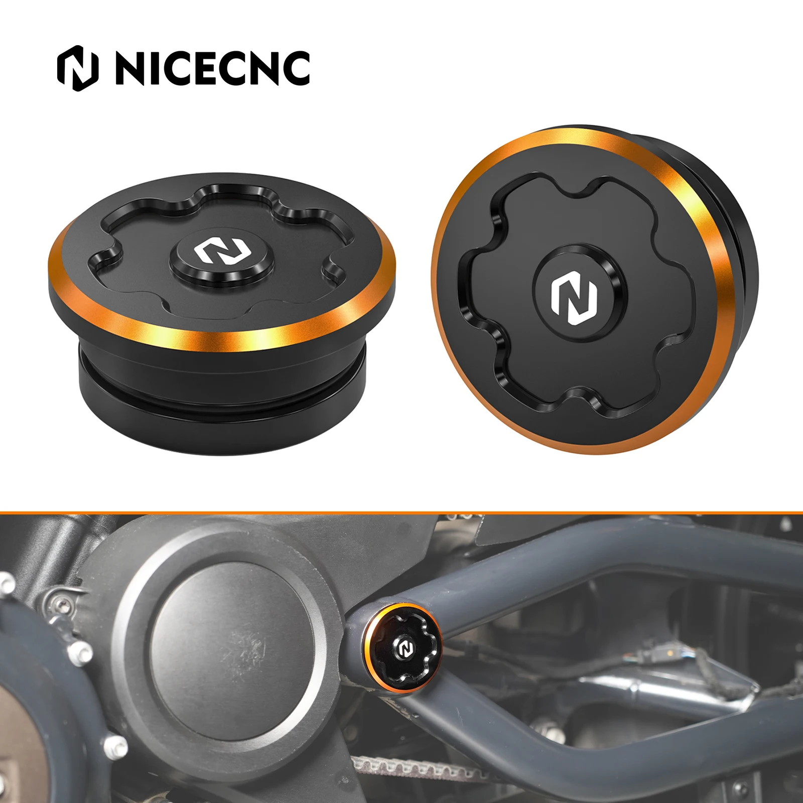 

NICECNC Motorcycle Swingarm Hole Plugs Swingarm Hole Covers for Harley RH1250S Sportster S 2021 2020 2023 2024