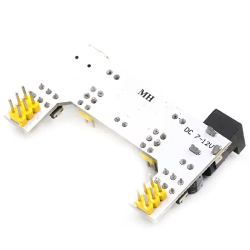 White bread board dedicated power module, 2-way bread board module compatible with 5V/3.3V DC voltage regulator module