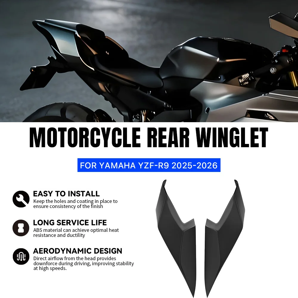 For YAMAHA YZF-R9 YZFR9 New R9 Rear tail fixed wing Motorcycle rear side fairing spoiler Winglet wing modified Accessories
