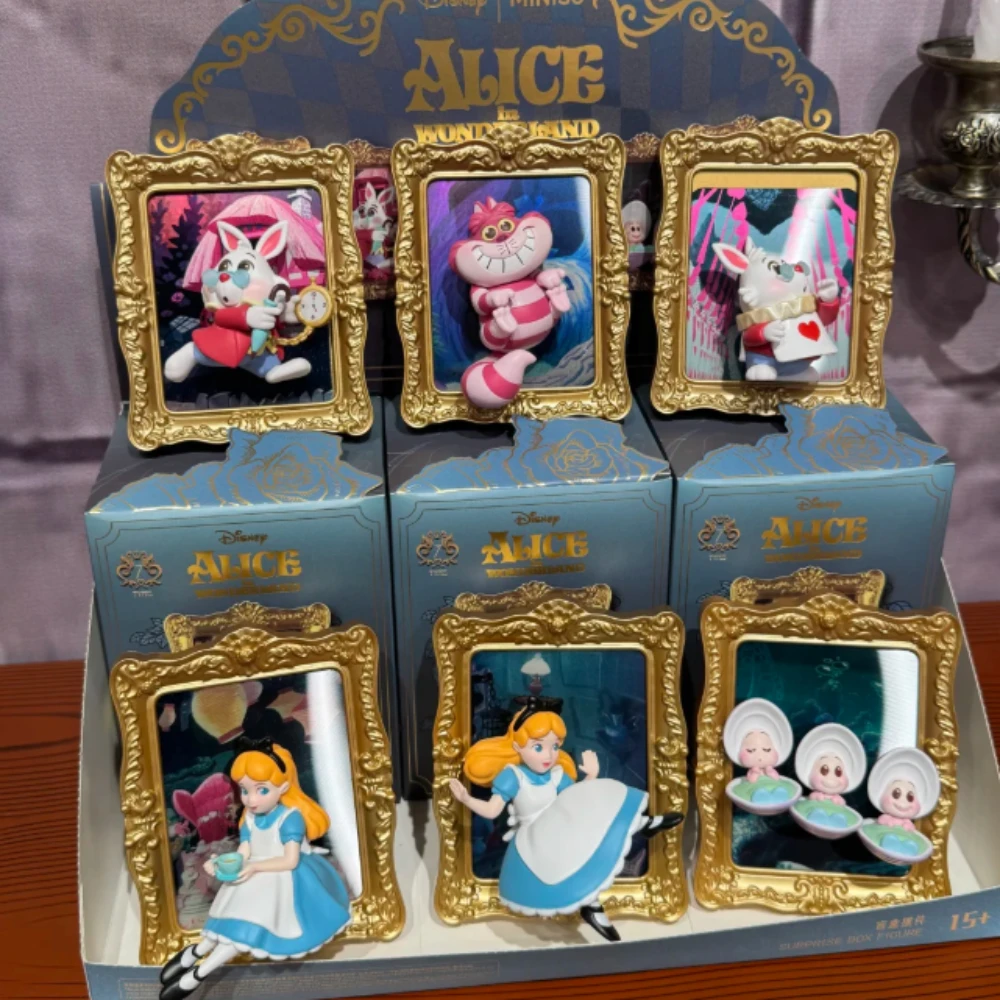

Disney Alice in Wonderland Blind Box Cute Action Figure Mystery Box Anime Figures Surprise Bag Cartoon Collection Model Gift Toy
